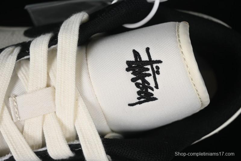 Nike Air Jordan 1 Low AJ1 Stussy Collaboration - Black White Red Label Retro Basketball Shoes - SJ9950-033