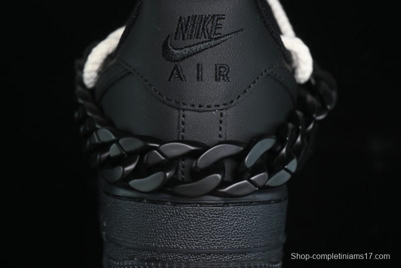 Nike Air Force 1 '07 Low Black Deconstructed Utility Casual Sneakers - CW2288-763