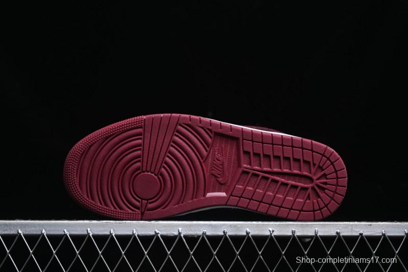 Nike Air Jordan 1 Low AJ1 Black Wine Red Metallic Wings DB6491-600