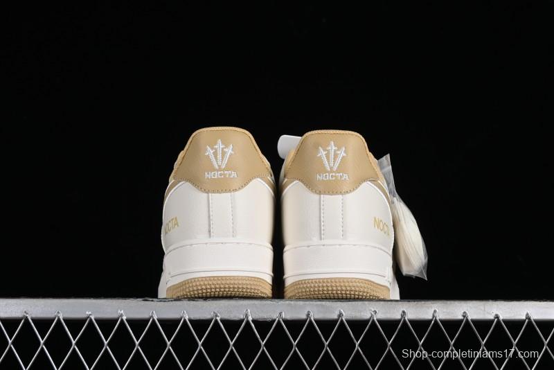 Nike Nocta x Nike Air Force 1 '07 Low Casual Sneakers with Reflective Details and Full-Length Air Cushion - NO0224-028