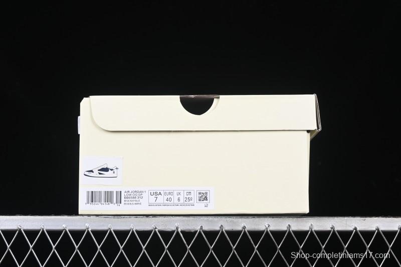 Nike Travis Scott x Fragment Design x Air Jordan 1 Low OG SP AJ1 Burberry Collaboration - BB6588-312
