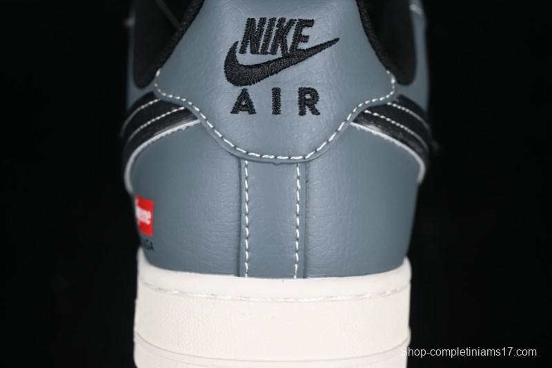 Nike Air Force 1 '07 Low Supreme Collaboration Sneakers in Blue Grey - XZ6188-385