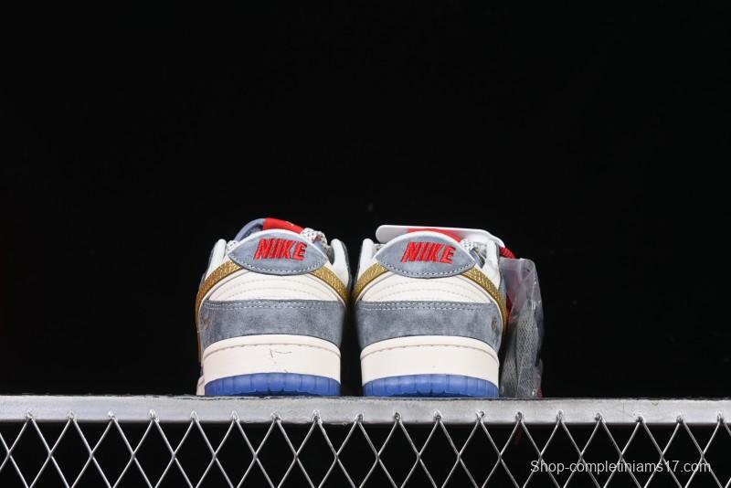 Nike SB Dunk Low Year of the Snake Limited Edition - Gold Snake Anniversary Custom Low-Top Casual Sneakers - XX3168-116