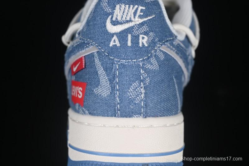 Nike Air Force 1 '07 Low Levi's Denim Patchwork Lace-Up Casual Sneakers - SJ1198-001