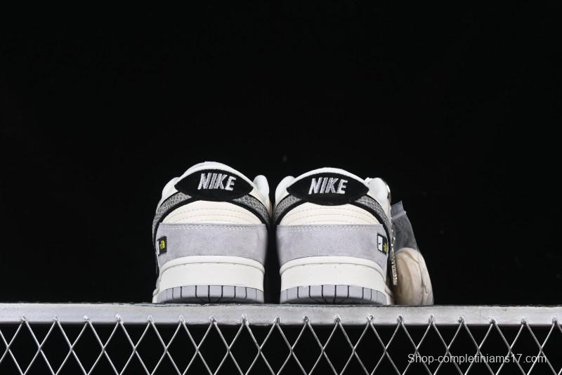 Nike SB Dunk Low The North Face Year of the Snake Grey White Grey Swoosh Anniversary Custom Low-Top Casual Skate Shoes - KK1333-019