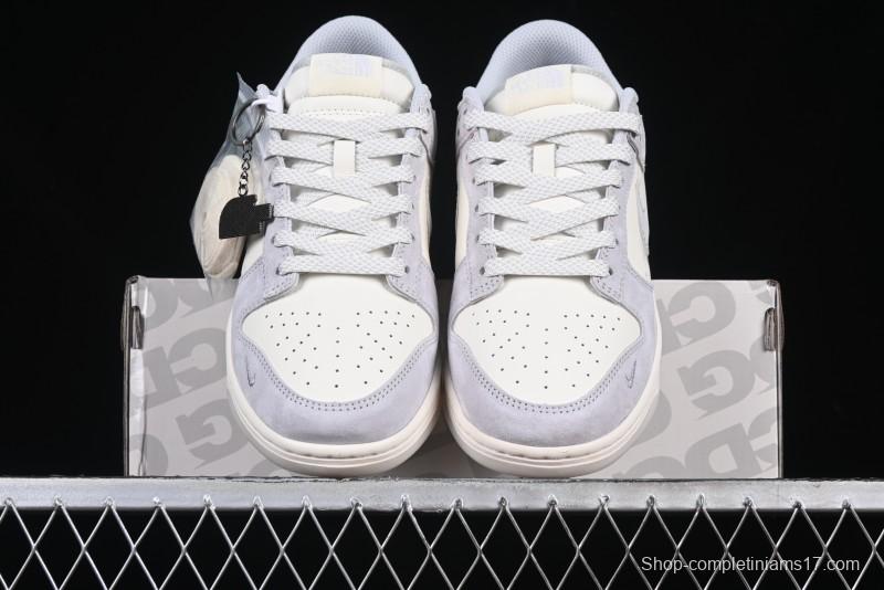 Nike SB Dunk Low The North Face Graffiti Grey Check Anniversary Customized Low-Top Casual Skate Shoes - DM6868-017