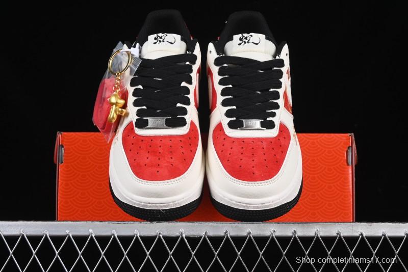 Nike Air Force 1 '07 Low The North Face Collaboration Year of the Snake Limited Edition Golden Snake Design Low-Top Casual Sneakers - DM6688-028