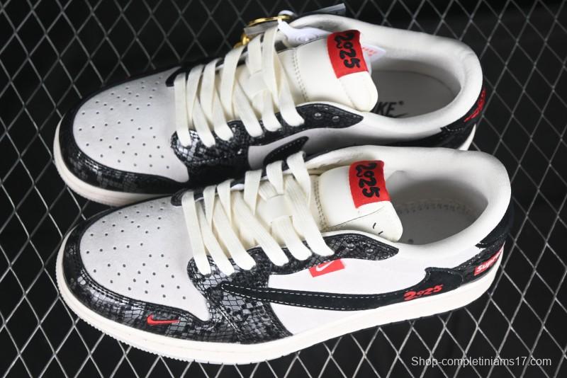 Nike Travis Scott x Fragment Design x Air Jordan 1 Low OG SP AJ1 Collaboration Sneakers - DM9288-010