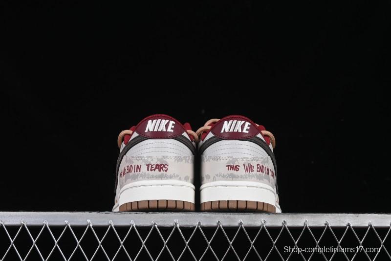 Nike Dunk Low Retro Vintage Distressed Graffiti Deconstructed Casual Sneakers - FB7160-161