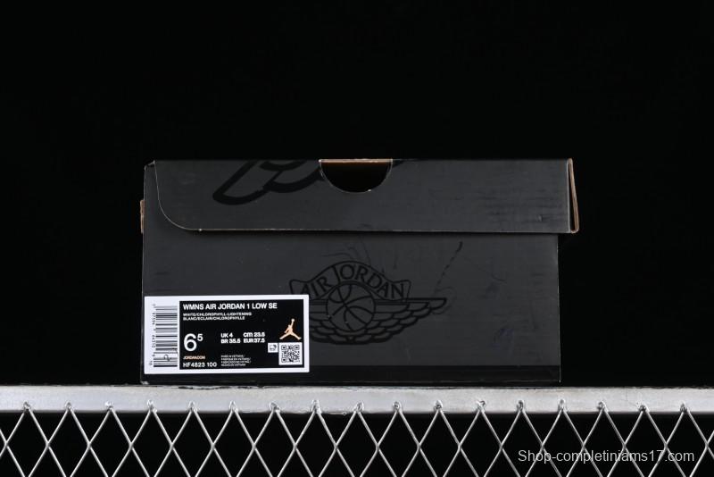 Nike Air Jordan 1 Low AJ1 White Green Low Top Lifestyle Basketball Shoes - HF4823-100