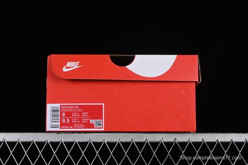 Nike Dunk Low SB Casual Skate Shoes in Obsidian/University Blue Colorway - FN7800-400
