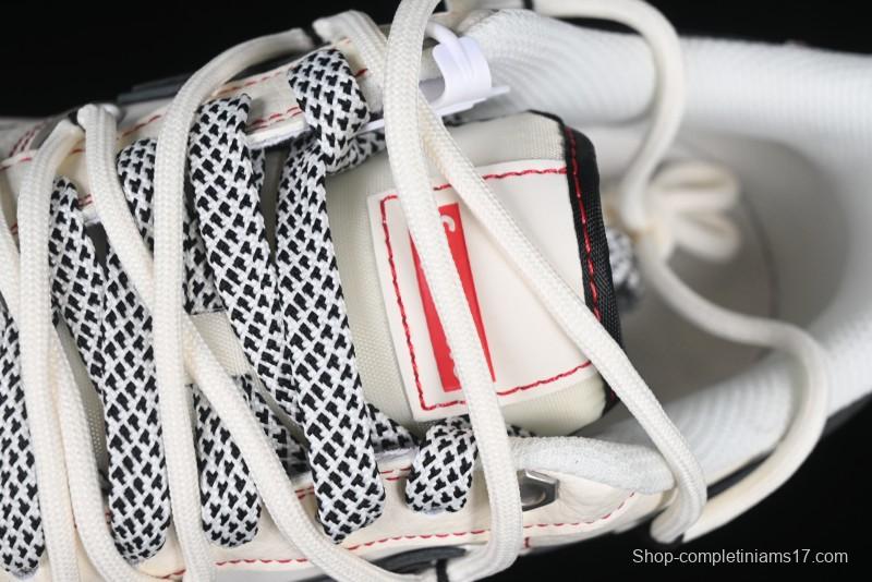 Nike Air Force 1 '07 Low Supreme Collaboration - Beige Red Lace-Up Low-Top Casual Sneakers SJ1198-104