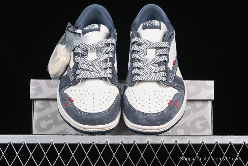 Nike Travis Scott x Fragment Design x Air Jordan 1 Low OG SP AJ1 CDG White Grey Low Top Casual Sneakers - DM9288-005