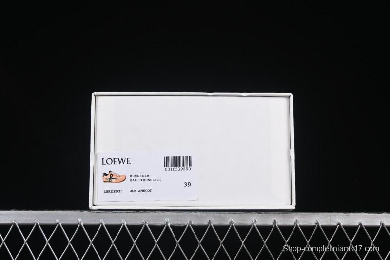 Loewe Ballet Runner 2.0 Sneakers Retro Style Lightweight Training Shoes - Apricor