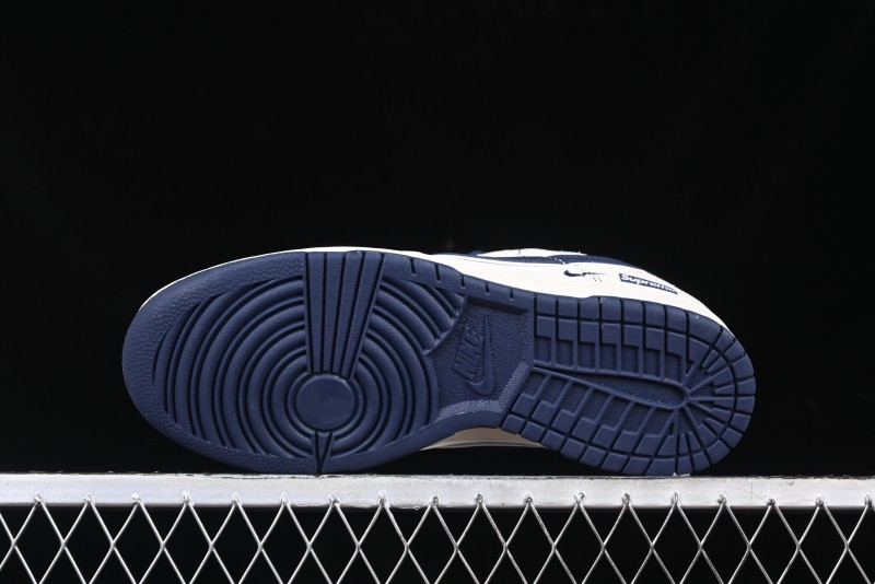 Nike SB Dunk Low Supreme Collaboration - Light Blue Double Swoosh Anniversary Custom Low-Top Casual Skate Shoes - XX3168-301