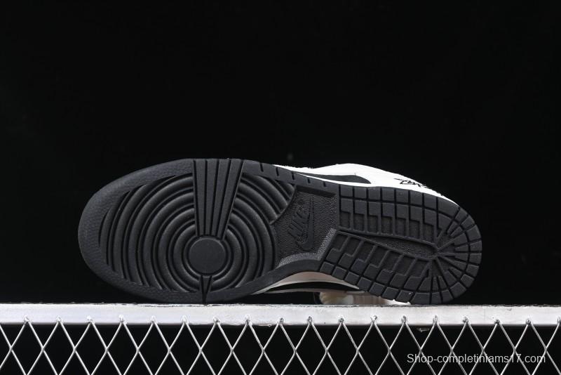 Nike SB Dunk Low Stussy Collaboration - High-End Custom Anniversary Edition Low-Top Casual Skate Shoes SF1029-402