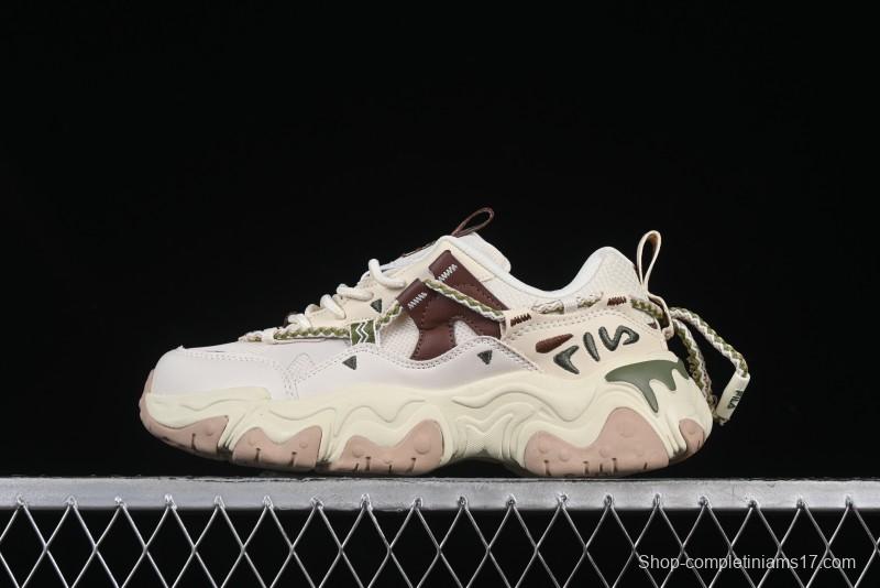 Fila Fusion Retro Mars Running Shoes with Lace-Up Design and Cushioned EVA Midsole - F12W432101FTP