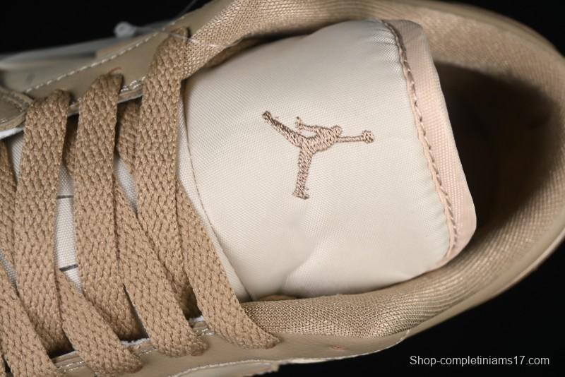Nike Air Jordan 1 Low AJ1 Wheat Color Low-Top Casual Sneakers - DC0774-203