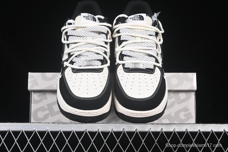 Nike Air Force 1 '07 Low The North Face Collaboration Suede Black Drawstring Casual Sneakers - SJ1198-101