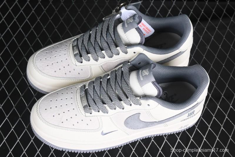 Nike Air Force 1 '07 Low UN Collaboration Pigskin Grey Stitch Low-Top Casual Sneakers - BB7518-018
