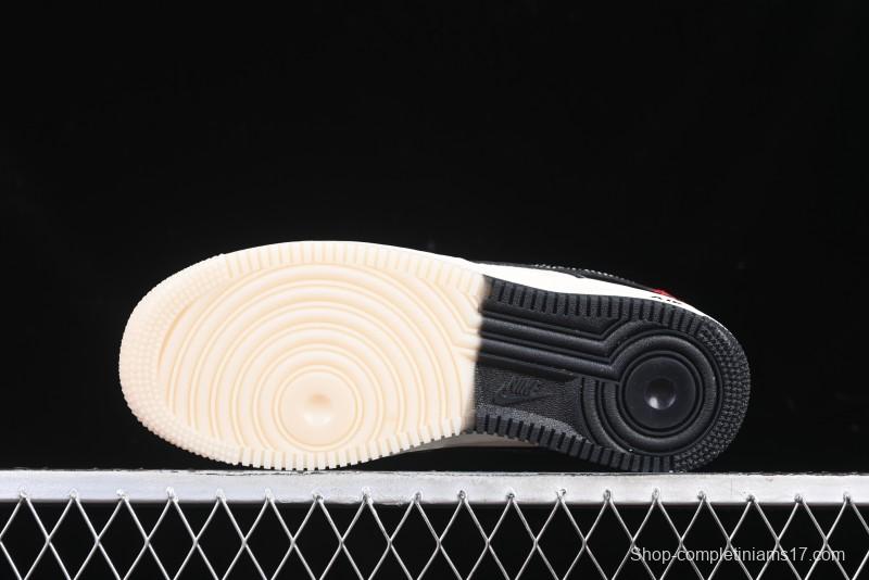 Nike Air Force 1 '07 Low Stussy Collaboration Year of the Snake Limited Edition Black Snake Dual-Color Casual Sneakers - HH7518-034