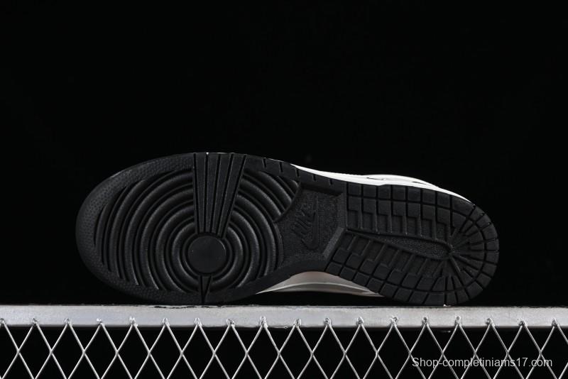 Nike SB Dunk Low Collaboration Three Swooshes Beige Black Color Low Top Casual Skateboarding Shoes - NK5639-321