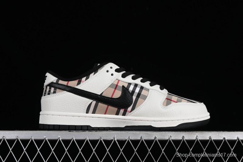 Nike Supreme SB Dunk Low Plaid Colorway Low-Top Casual Skateboarding Shoes - SP1098-051