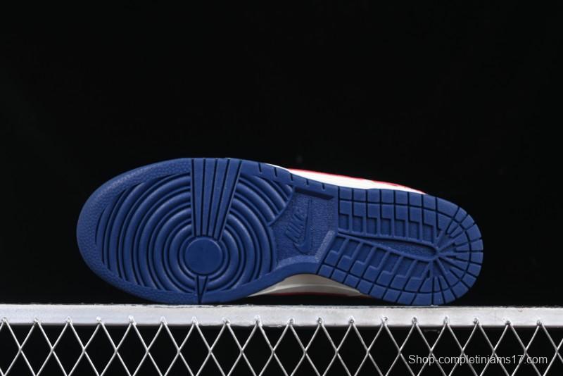 Nike SB Dunk Low Edison Chen Collaboration Blue Red Swoosh Anniversary Custom Low-Top Casual Skate Shoes - DJ2024-099