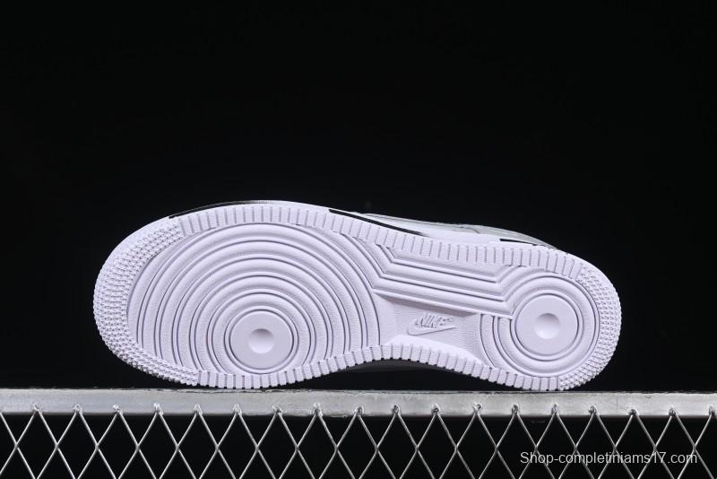 Nike Air Force 1 '07 Low Shadow Knight Grey White Black Casual Sneakers - CW2288-111