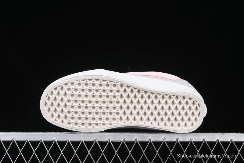 Vans Knu Skool Low-Top Retro Casual Vulcanized Sneakers in Off-White Pink - VN0009QPNK
