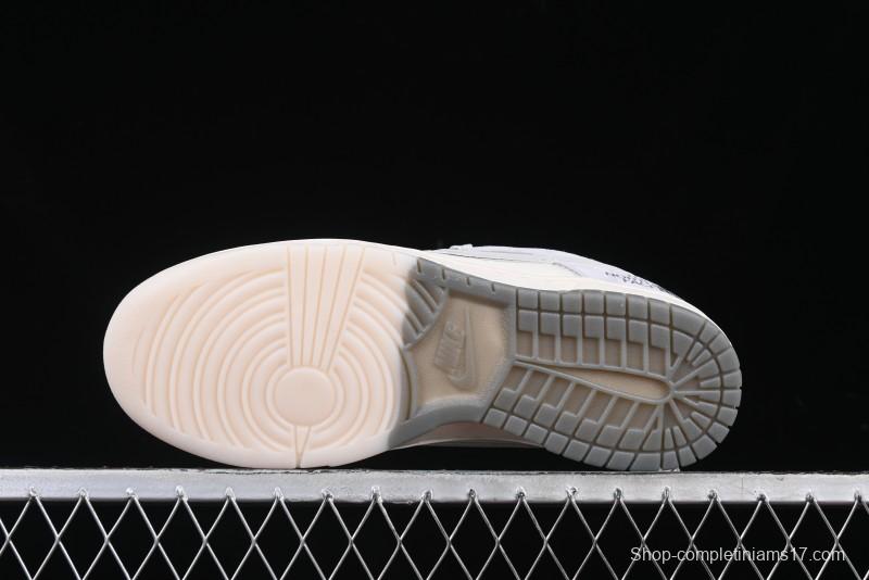 Nike SB Dunk Low The North Face Graffiti Grey Check Anniversary Customized Low-Top Casual Skate Shoes - DM6868-017