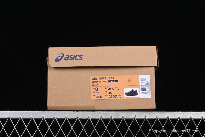 Asics Gel-Nimbus 27 Retro Breathable Casual Shoes Cushioned Men's Durable Running Shoes - 1011B958-002