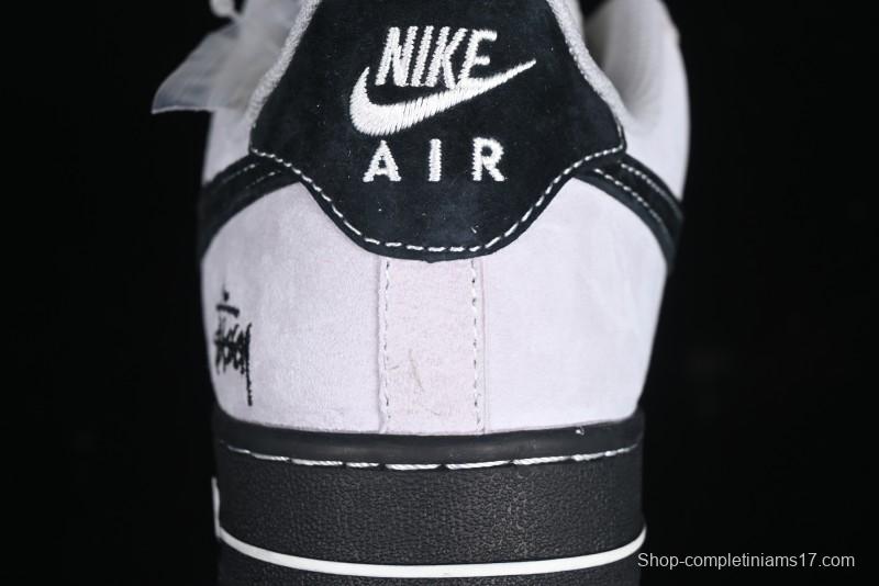 Nike Air Force 1 '07 Low Stussy Collaboration All Black Low-Top Casual Sneakers - XZ6188-195