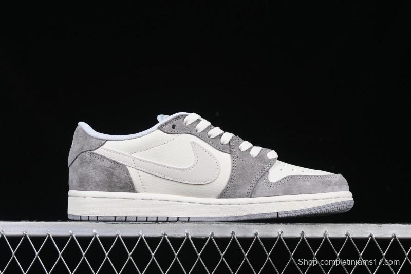 Nike Travis Scott x Fragment Design x Air Jordan 1 Low OG SP AJ1 Retro Casual Sneakers - DM7866-048