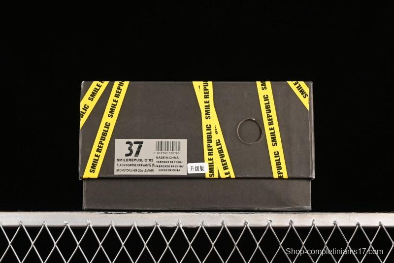 SMILEREPUBLIC SMILE Canvas Sneakers with Cut Wool Fringe and Unique Weaving - G.D4