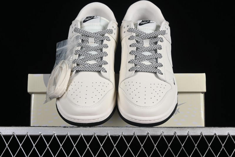 Nike SB Dunk Low LV Collaboration - Double Swoosh Beige Black Anniversary High-End Custom Low-Top Casual Sneakers - XX2025-307