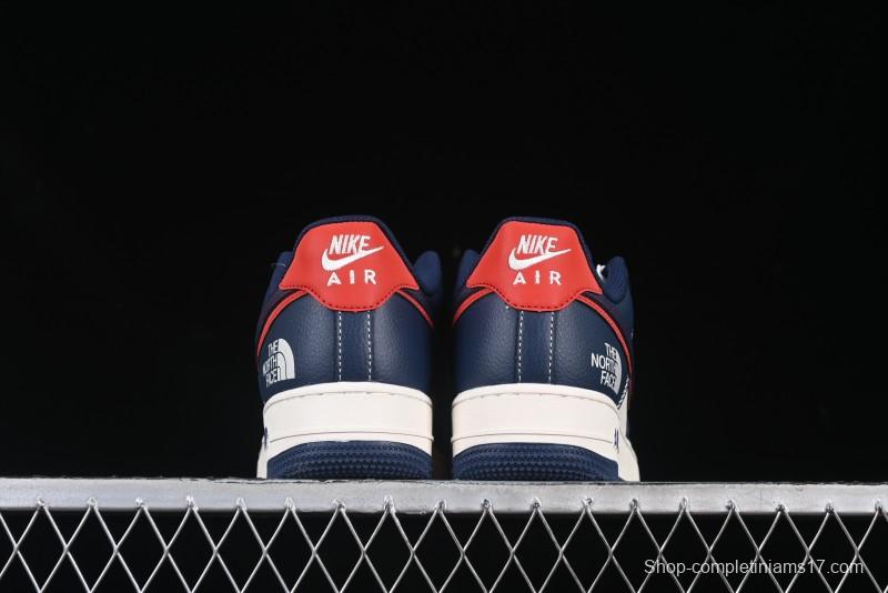 Nike Air Force 1 '07 Low The North Face Collaboration Blue Red Double Swoosh Casual Sneakers - XS1958-521