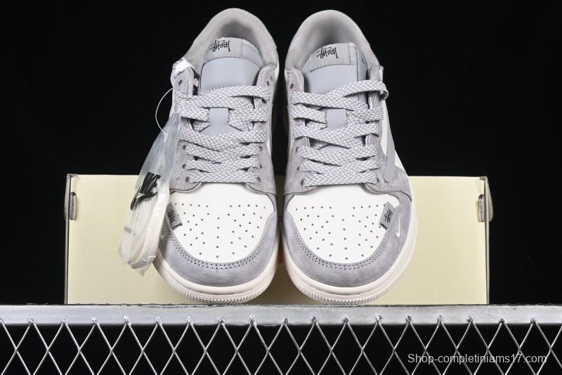 Nike Travis Scott x Fragment Design x Air Jordan 1 Low OG SP AJ1 Retro Sneakers - SJ2068-132