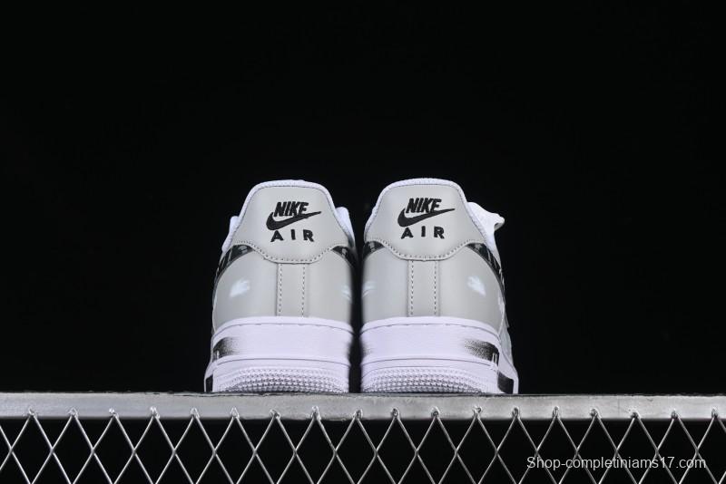 Nike Air Force 1 '07 Low Shadow Knight Grey White Black Casual Sneakers - CW2288-111