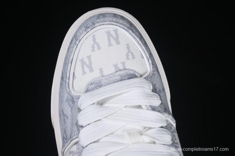 New York Yankees Chunky Liner Mid Denim Monogram Platform Sandals - 3ASXD065N50GRS