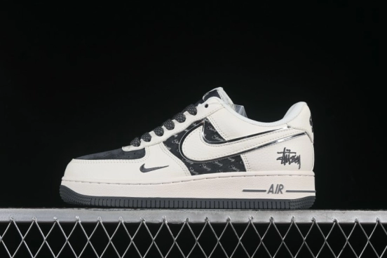 Nike Air Force 1 '07 Low Stussy Collaboration Beige Grey Casual Sneakers - XZ6188-726