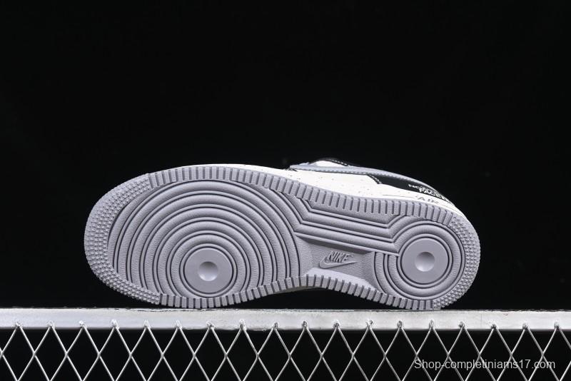 Nike Air Force 1 '07 Low The North Face Collaboration Black Grey Double Swoosh Casual Sneakers - DM6688-020