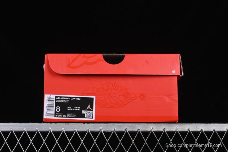 Nike Air Jordan 1 Low AJ1 Valentine's Day Jelly Pink Low-Top Lifestyle Basketball Shoes - HF3174-600