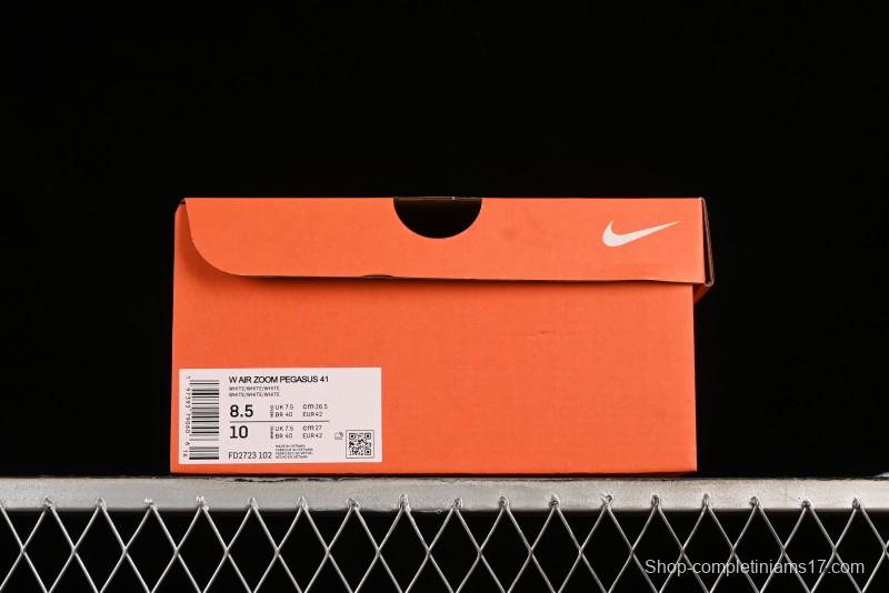 Nike Air Zoom Pegasus 41 Breathable Lightweight Running Shoes with Cushioning - FD2723-102