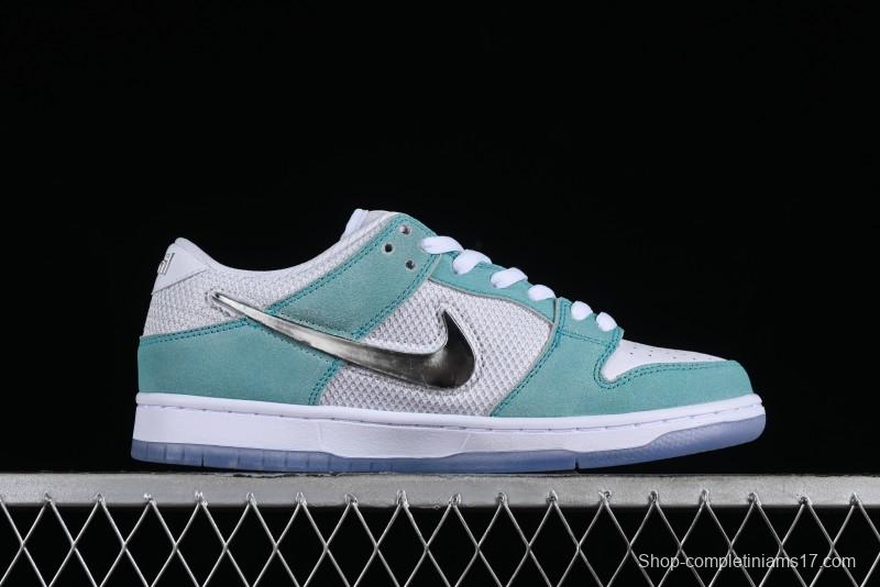 Nike April Skateboards SB Dunk Low Collaboration Frozen Rose SB Shattered Backboard Casual Skate Shoes - FD2562-400