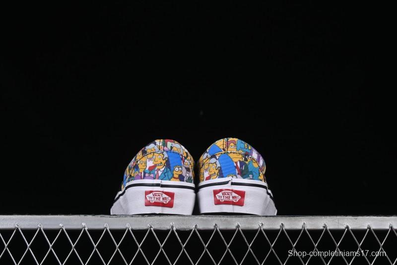 Vans Slip-on Pro Simpson Family All Over Print Low Top Skate Shoes - VN0A3WMD1TJ