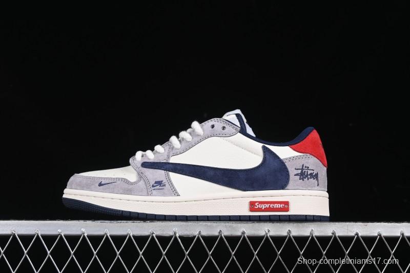 Nike Travis Scott x Fragment Design x Air Jordan 1 Low OG SP AJ1 Retro Sneakers - SJ2068-141