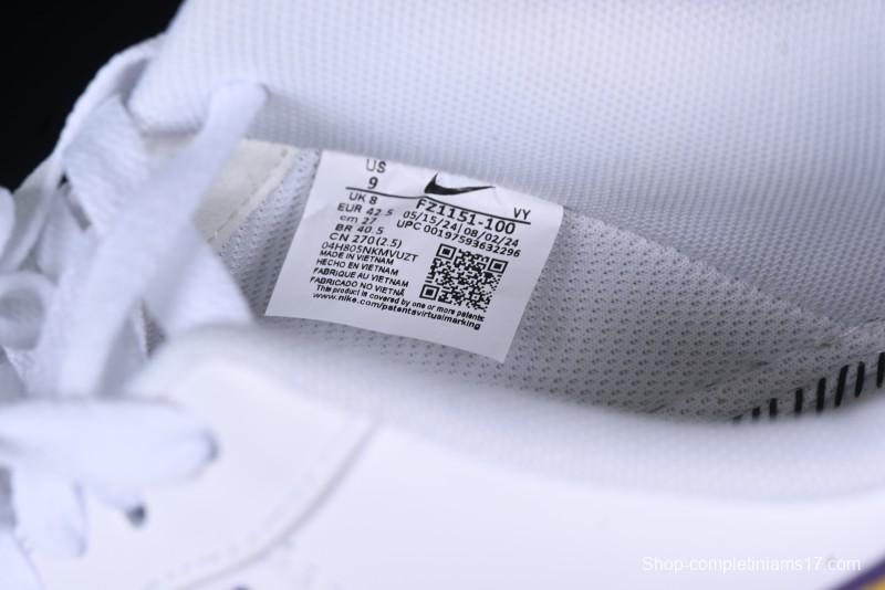 Nike Air Force 1 '07 Low Kobe Casual Sneakers with Full-Layer Leather and Full-Length Air Cushion - FZ1151-100