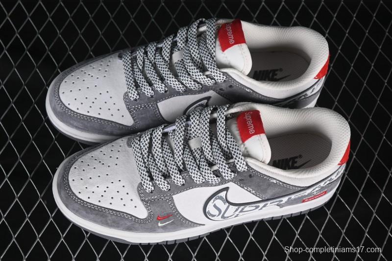 Nike SB Dunk Low Supreme x Stone Island Triple Collaboration Anniversary Custom Low-Top Casual Sneakers - DJ2024-125