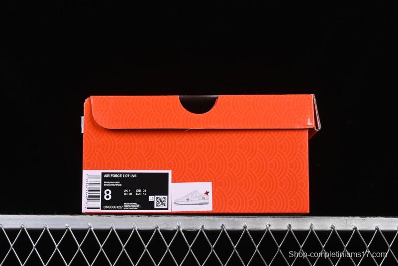 Nike Air Force 1 '07 Low Stussy Lunar New Year Snake Limited Edition Grey Snake Low-Top Casual Sneakers - DM6688-027